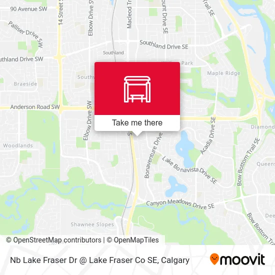 Nb Lake Fraser Dr @ Lake Fraser Co SE map