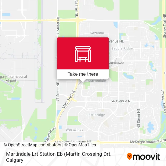 Martindale Lrt Station Eb (Martin Crossing Dr) map