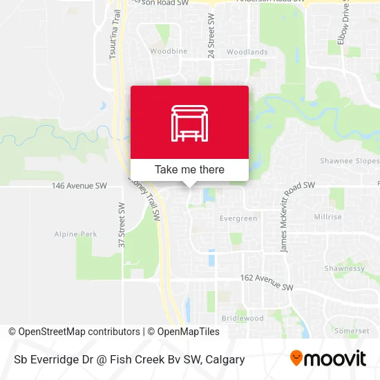 Sb Everridge Dr @ Fish Creek Bv SW map