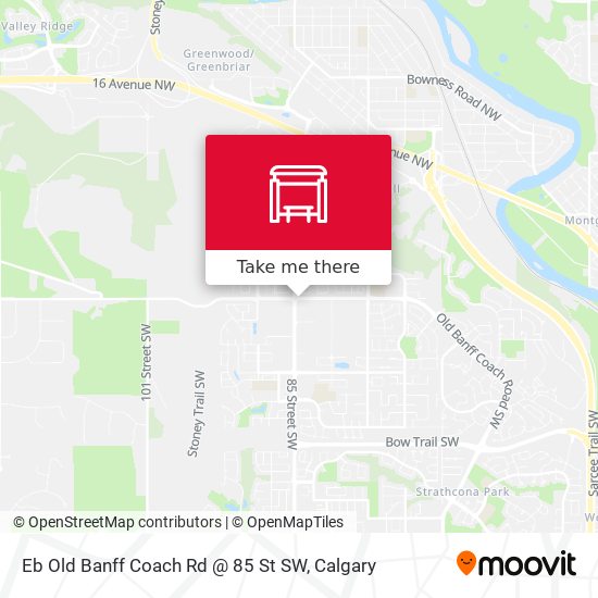 Eb Old Banff Coach Rd @ 85 St SW map