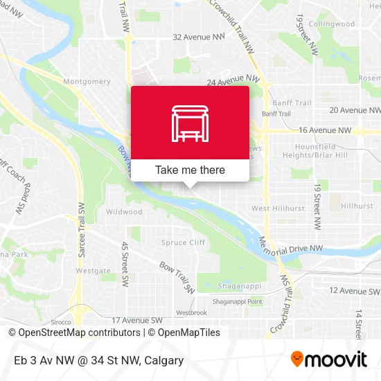 Eb 3 Av NW @ 34 St NW map