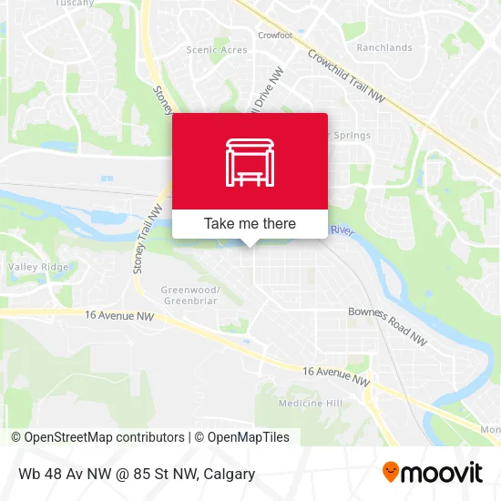 Wb 48 Av NW @ 85 St NW map