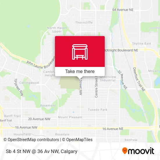 Sb 4 St NW @ 36 Av NW map