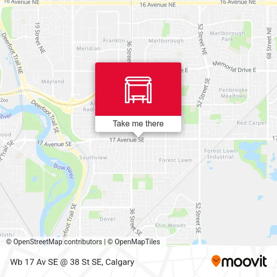 Wb 17 Av SE @ 38 St SE map