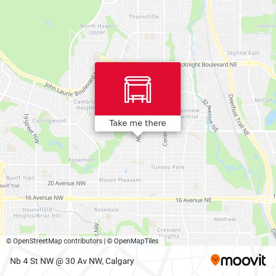Nb 4 St NW @ 30 Av NW map