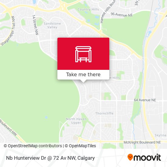 Nb Hunterview Dr @ 72 Av NW map
