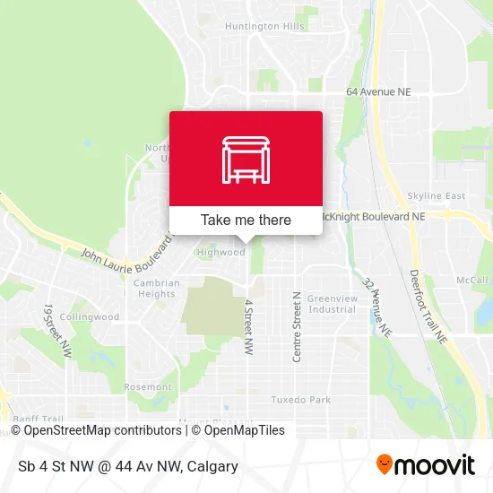 Sb 4 St NW @ 44 Av NW map