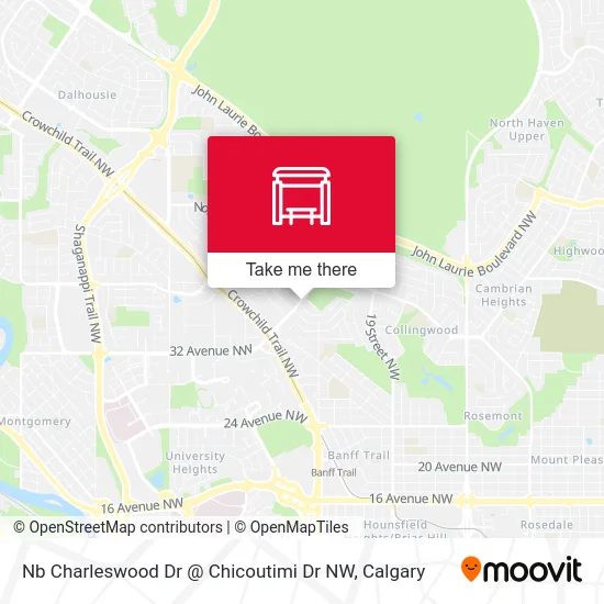 Nb Charleswood Dr @ Chicoutimi Dr NW map