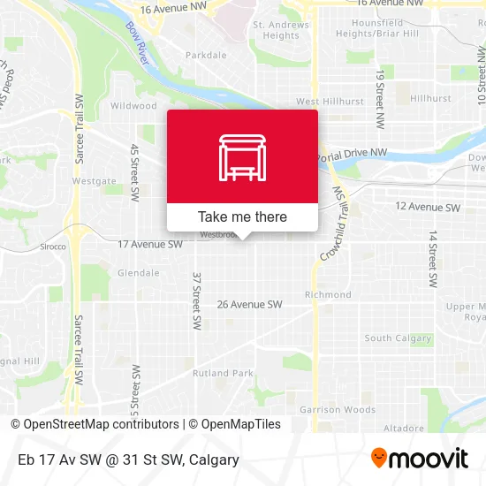 Eb 17 Av SW @ 31 St SW map