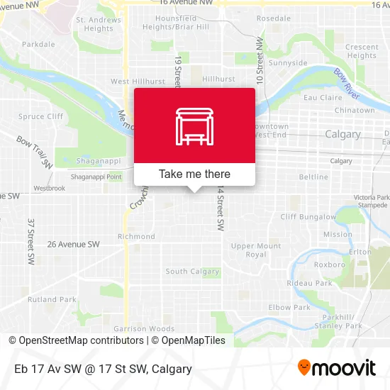 Eb 17 Av SW @ 17 St SW map