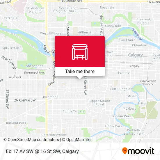 Eb 17 Av SW @ 16 St SW map