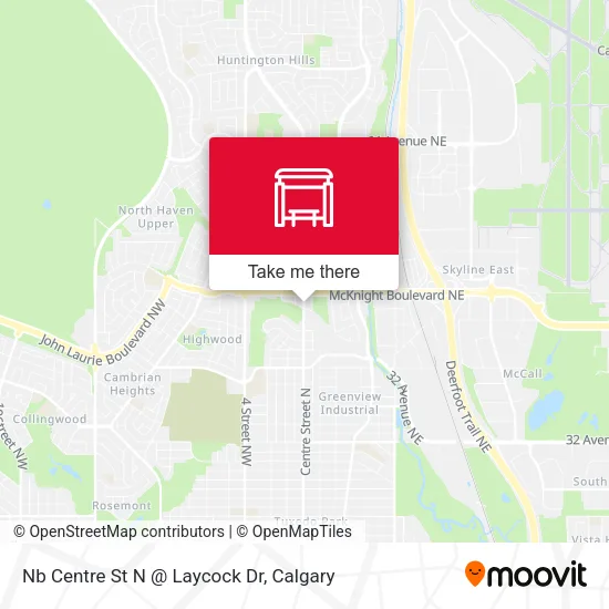 Nb Centre St N @ Laycock Dr map