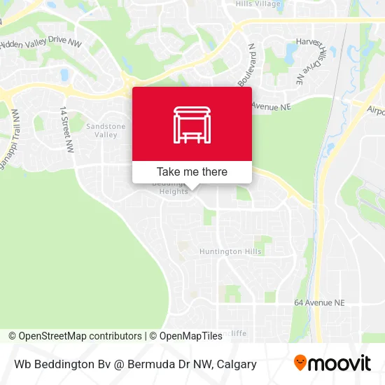 Wb Beddington Bv @ Bermuda Dr NW map