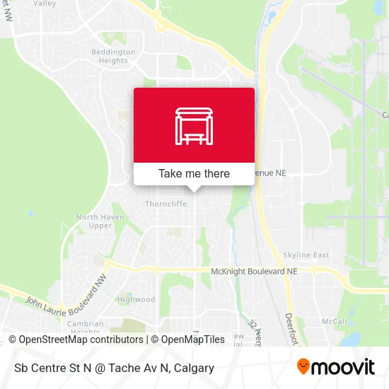 Sb Centre St N @ Tache Av N map