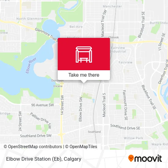 Elbow Drive Station (Eb) map