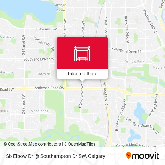 Sb Elbow Dr @ Southampton Dr SW map