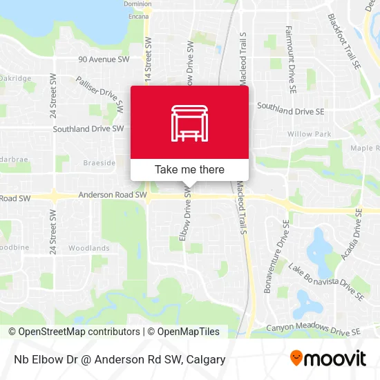 Nb Elbow Dr @ Anderson Rd SW map
