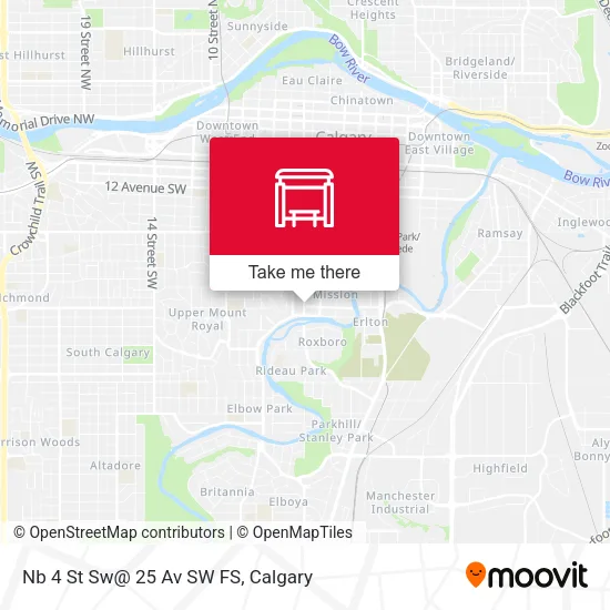 Nb 4 St Sw@ 25 Av SW FS map