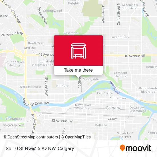 Sb 10 St Nw@ 5 Av NW map