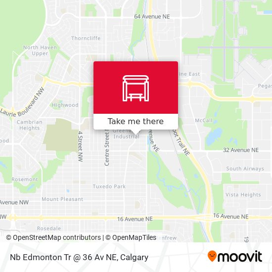 Nb Edmonton Tr @  36 Av NE map