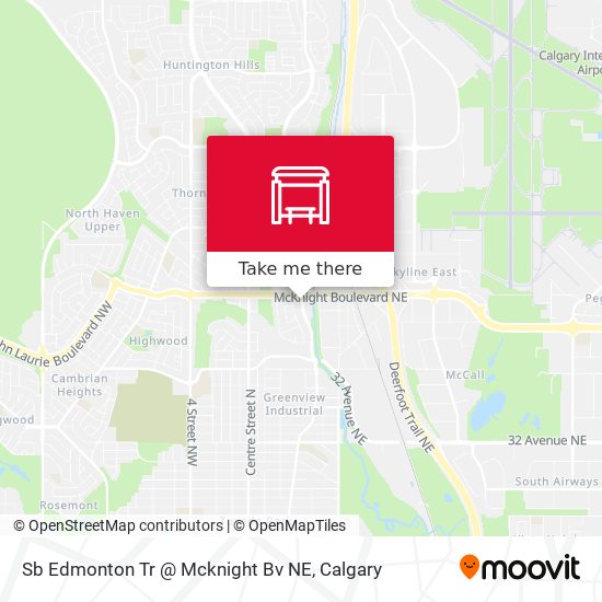 Sb Edmonton Tr @ Mcknight Bv NE map