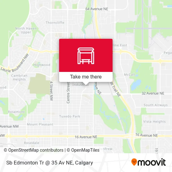 Sb Edmonton Tr @ 35 Av NE map