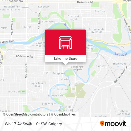 Wb 17 Av Sw@ 1 St SW map
