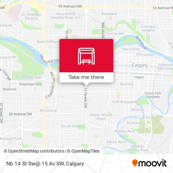 Nb 14 St Sw@ 15 Av SW map