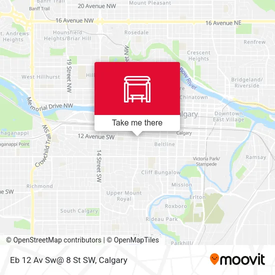 Eb 12 Av Sw@ 8 St SW map