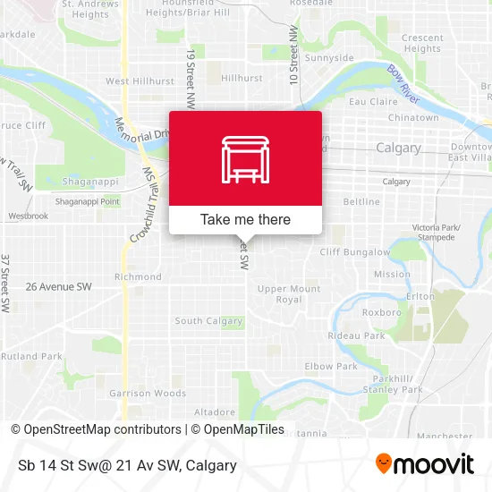 Sb 14 St Sw@ 21 Av SW map