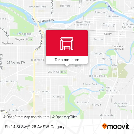 Sb 14 St Sw@ 28 Av SW map