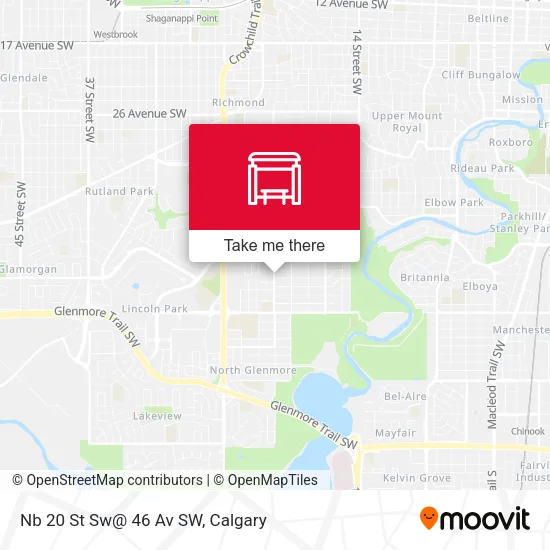 Nb 20 St Sw@ 46 Av SW map
