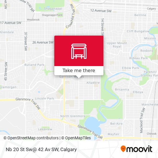 Nb 20 St Sw@ 42 Av SW map