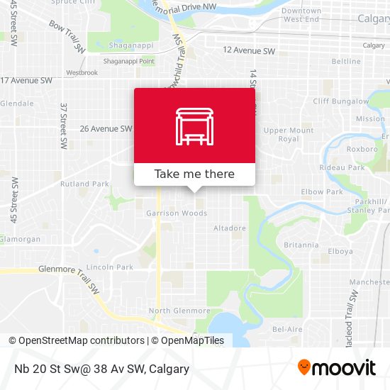 Nb 20 St Sw@ 38 Av SW map