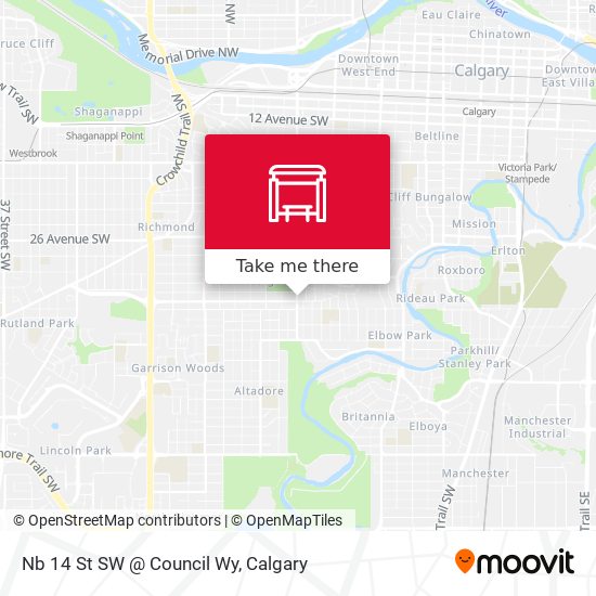 Nb 14 St SW @ Council Wy map