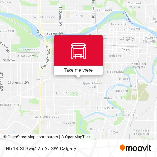 Nb 14 St Sw@ 25 Av SW map