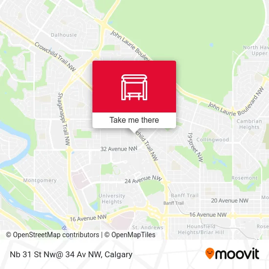 Nb 31 St Nw@ 34 Av NW map