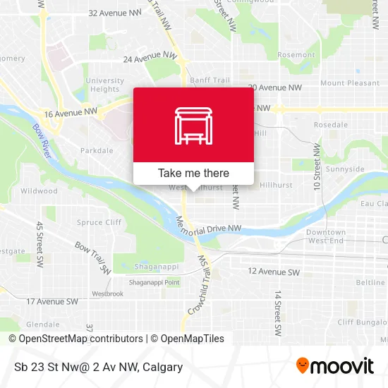 Sb 23 St Nw@ 2 Av NW map