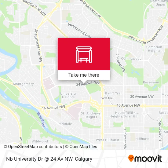 Nb University Dr @ 24 Av NW map