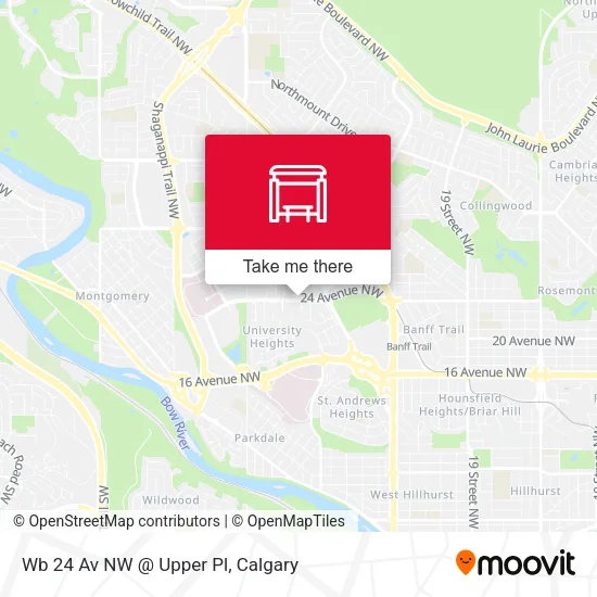 Wb 24 Av NW @ Upper Pl map