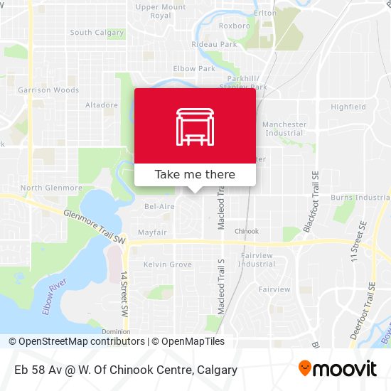 Eb 58 Av @ W. Of Chinook Centre map