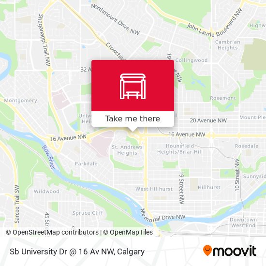Sb University Dr @ 16 Av NW plan