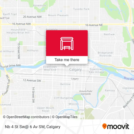 Nb 4 St Sw@ 6 Av SW map