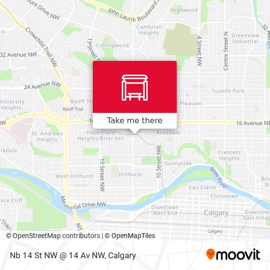 Nb 14 St NW @ 14 Av NW map