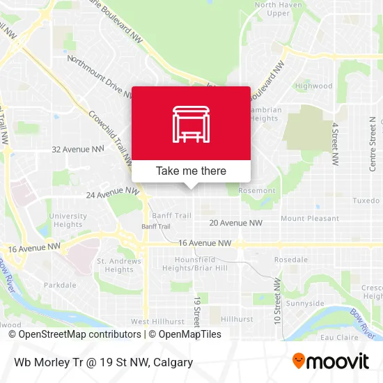 Wb Morley Tr @ 19 St NW map