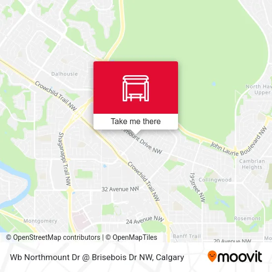 Wb Northmount Dr @ Brisebois Dr NW map