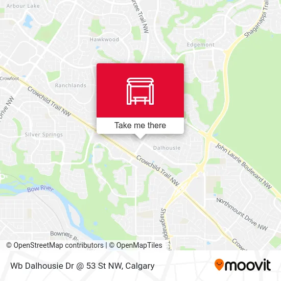 Wb Dalhousie Dr @ 53 St NW map