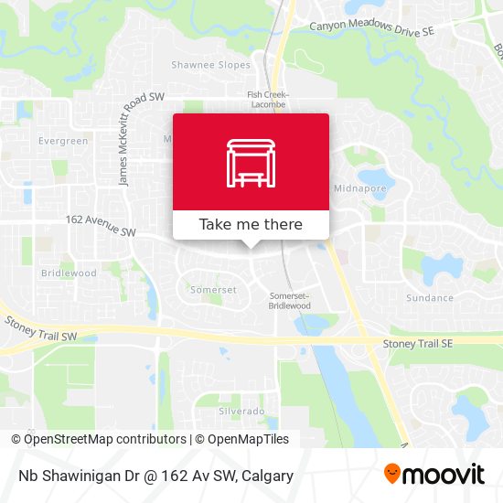 Nb Shawinigan Dr @ 162 Av SW map