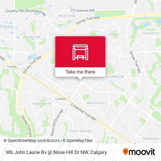 Wb John Laurie Bv @ Nose Hill Dr NW map