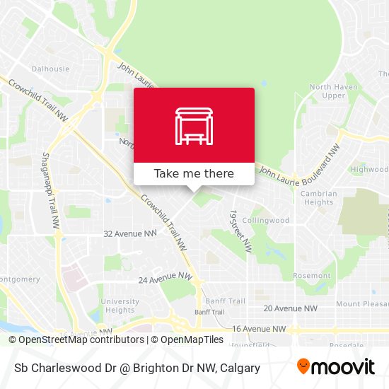 Sb Charleswood Dr @ Brighton Dr NW map